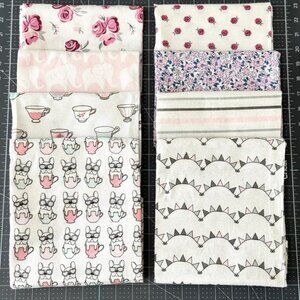 Hudson Pink Baby Girls Receiving Blankets LOT OF 8 - BRAND NEW (30x30 - Cotton)